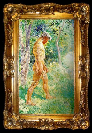 framed  Carl Larsson manlig modell-forstudie till midvinterblot, ta009-2